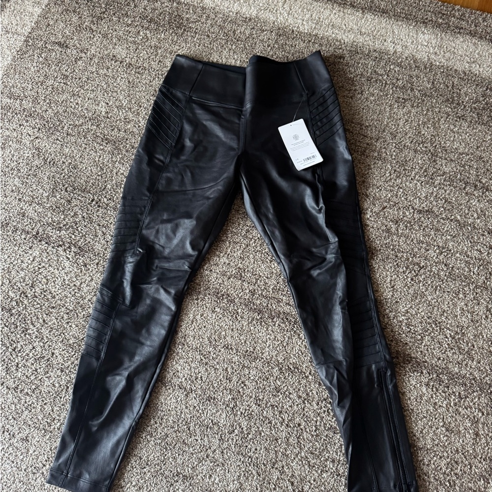 Zara Black Faux Leather Pants